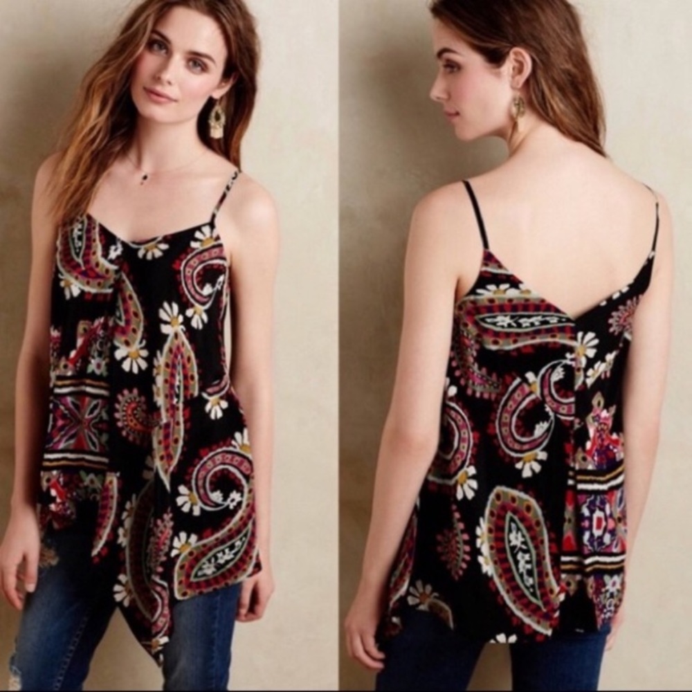 Anthropologie HD in Paris Moonset Silk Tank‎